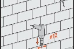 Схема сверления кирпичной стены