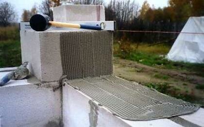 Кладка из пеноблоков на цементный раствор эталон элит бетон